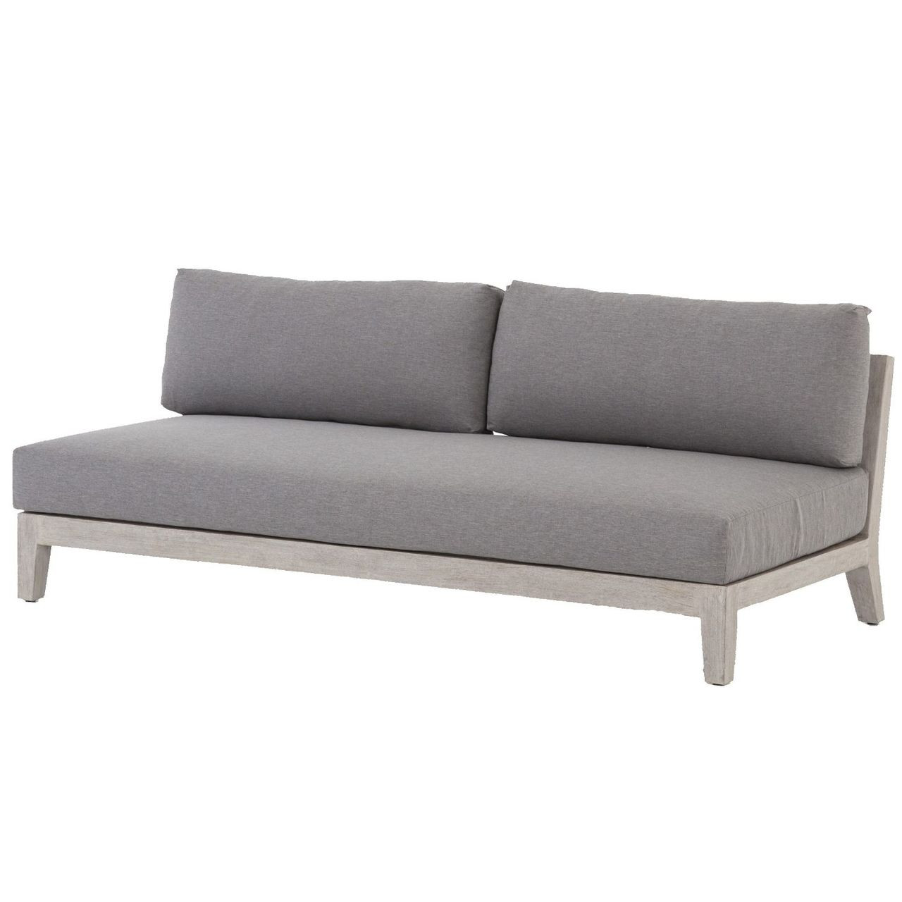 Huntington Grey Teak Armless Outdoor Sofa 71" Zin Home Fourhands