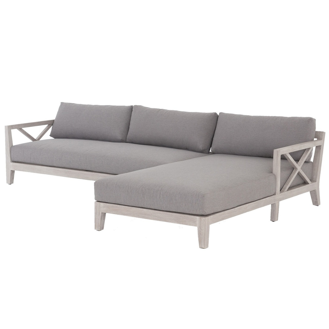 Huntington Grey Teak 2 Piece Outdoor Sectional Raf Zin Home