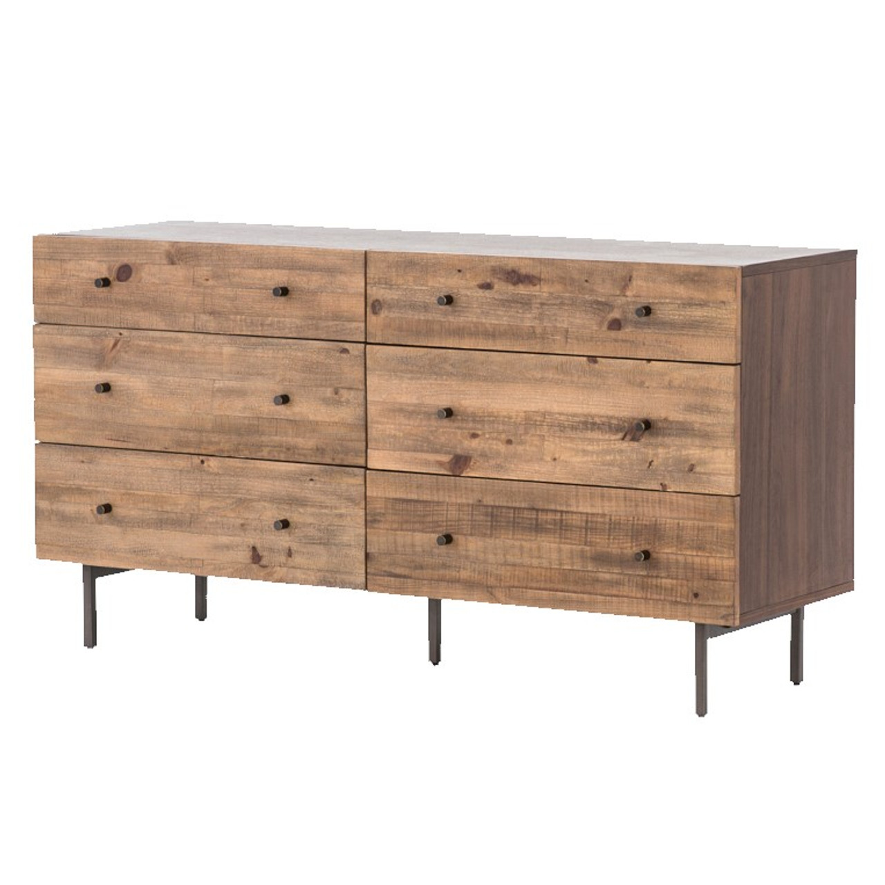 Harlan Reclaimed Wood 6 Drawers Dresser 58 Zin Home Fourhands