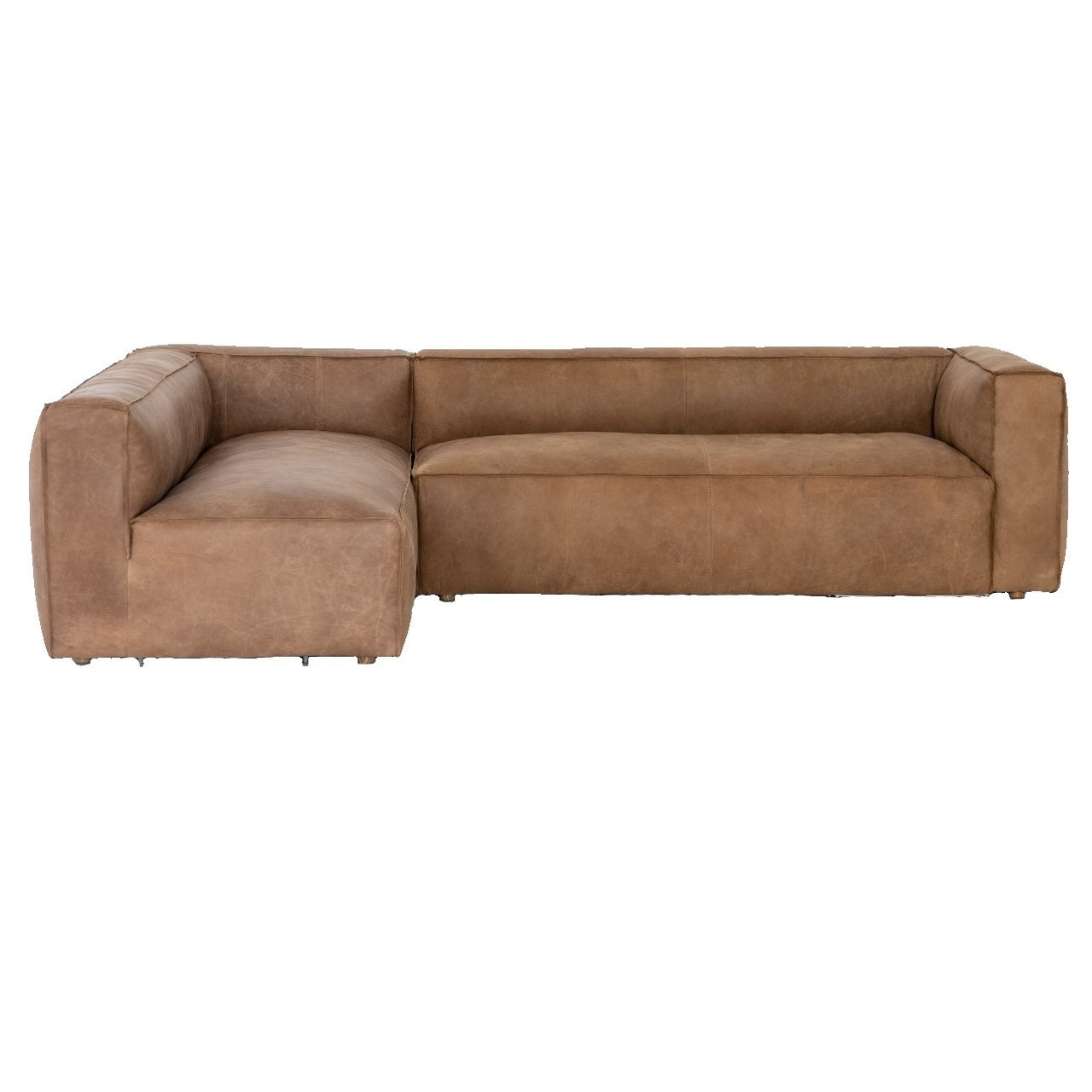 Nolita Tan Leather 2 Pc Modular Sectional Sofas 120 Nolita Tan Leather 2 Pc Modular Sectional Sofas 120