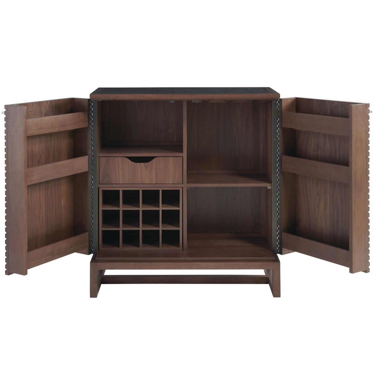 Urban Modern Marble Top Bar 38" Walnut Zin Home