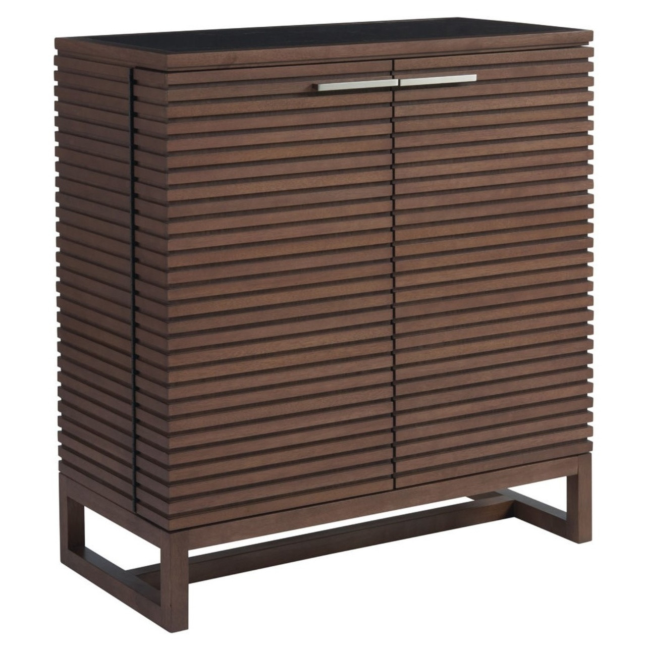 Urban Modern Marble Top Bar 38" Walnut Zin Home