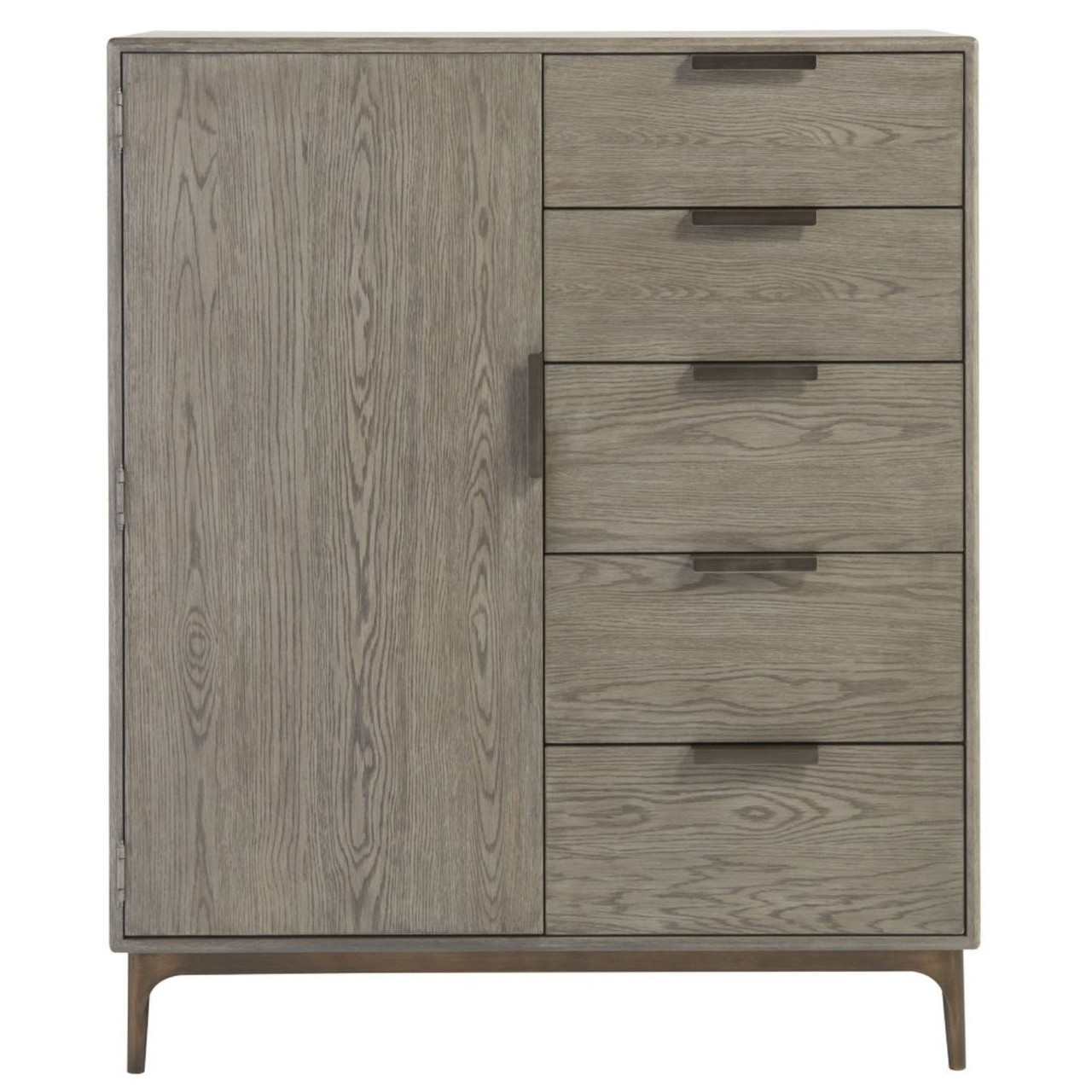 Gabby Modern Oak 5 Drawers Wardrobe Chest 42 Zin Home