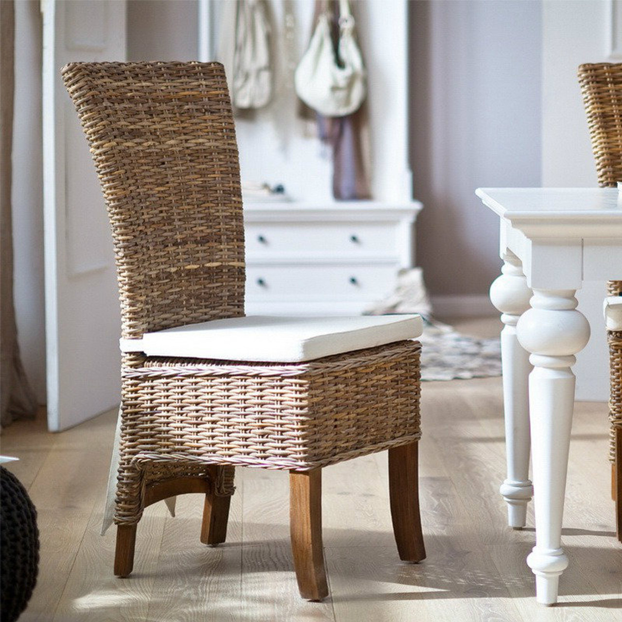 small rattan dining chairs