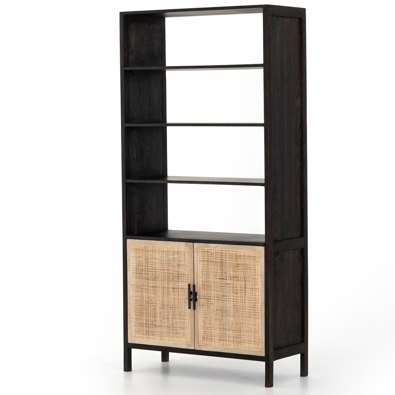 Audrey Woven Cane Wicker Door Bookshelf Zin Home