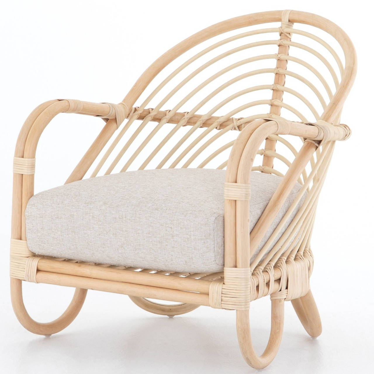 Marina Woven Natural Rattan Chair Lago Dune Zin Home