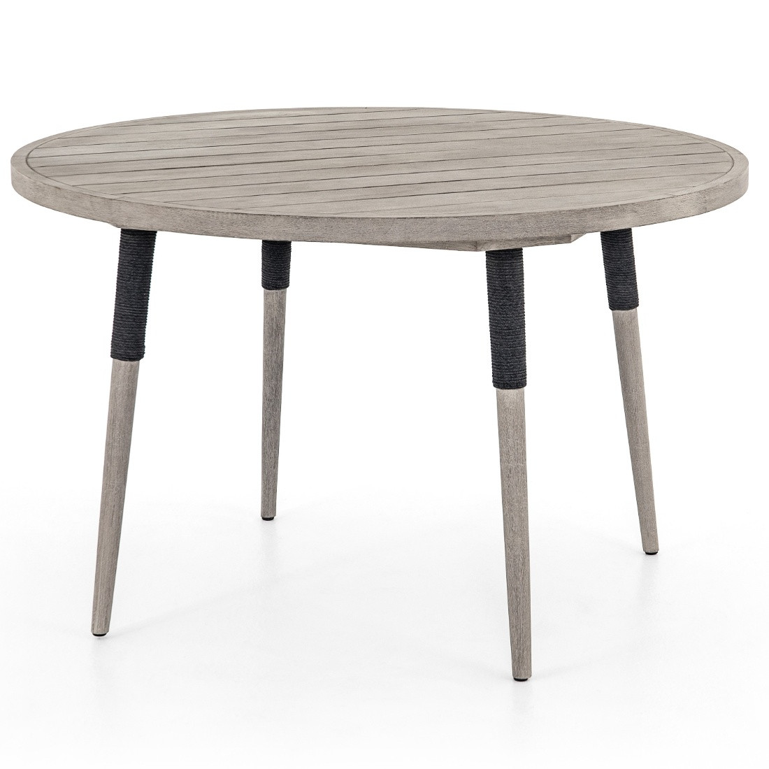 Sana Grey Teak Top Round Outdoor Dining Table 48 Zin Home