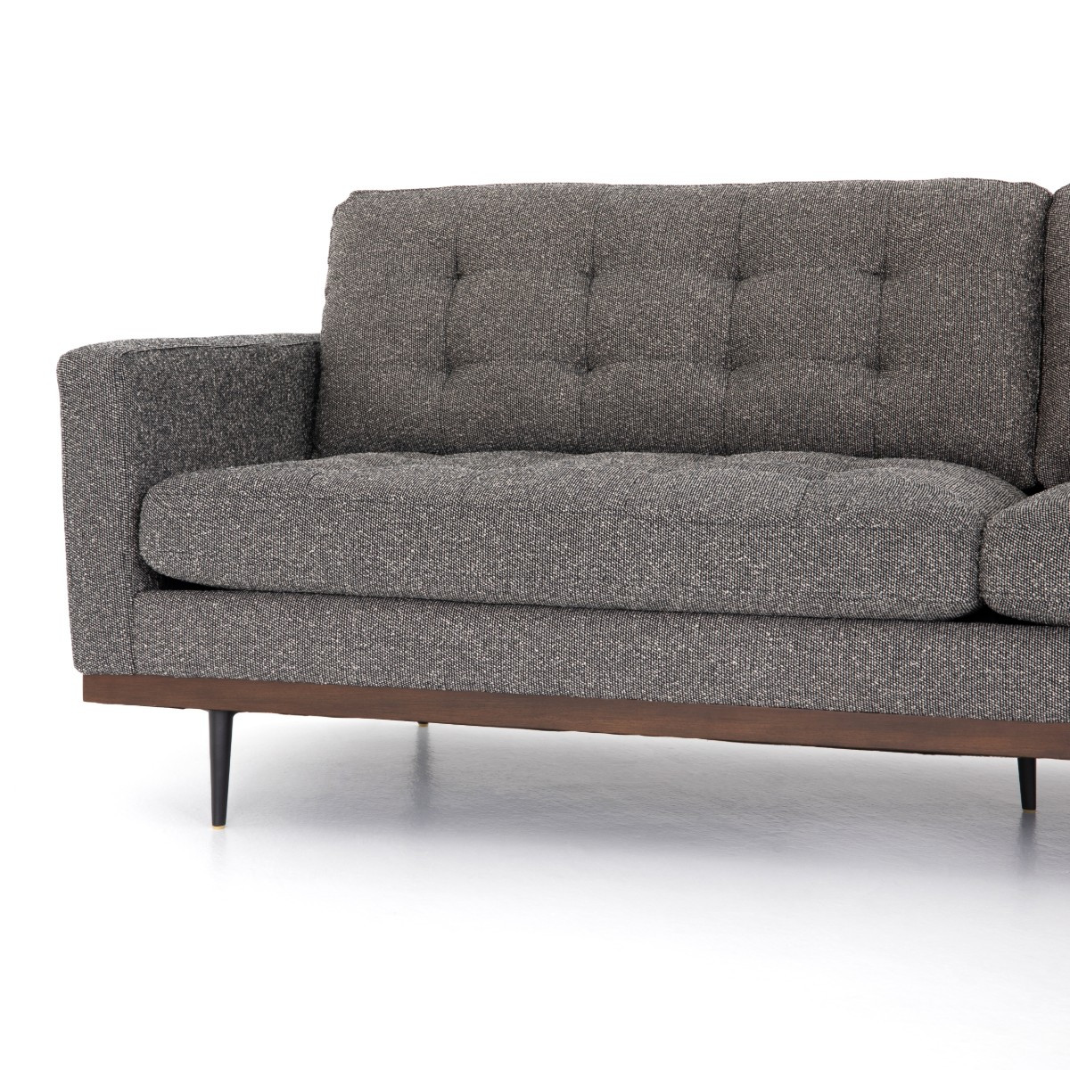Lexi Modern Grey Tufted Sofa 89" Zin Home
