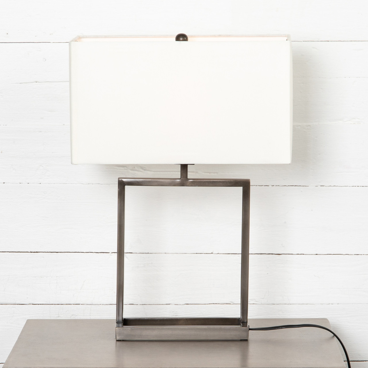 slim white table lamp