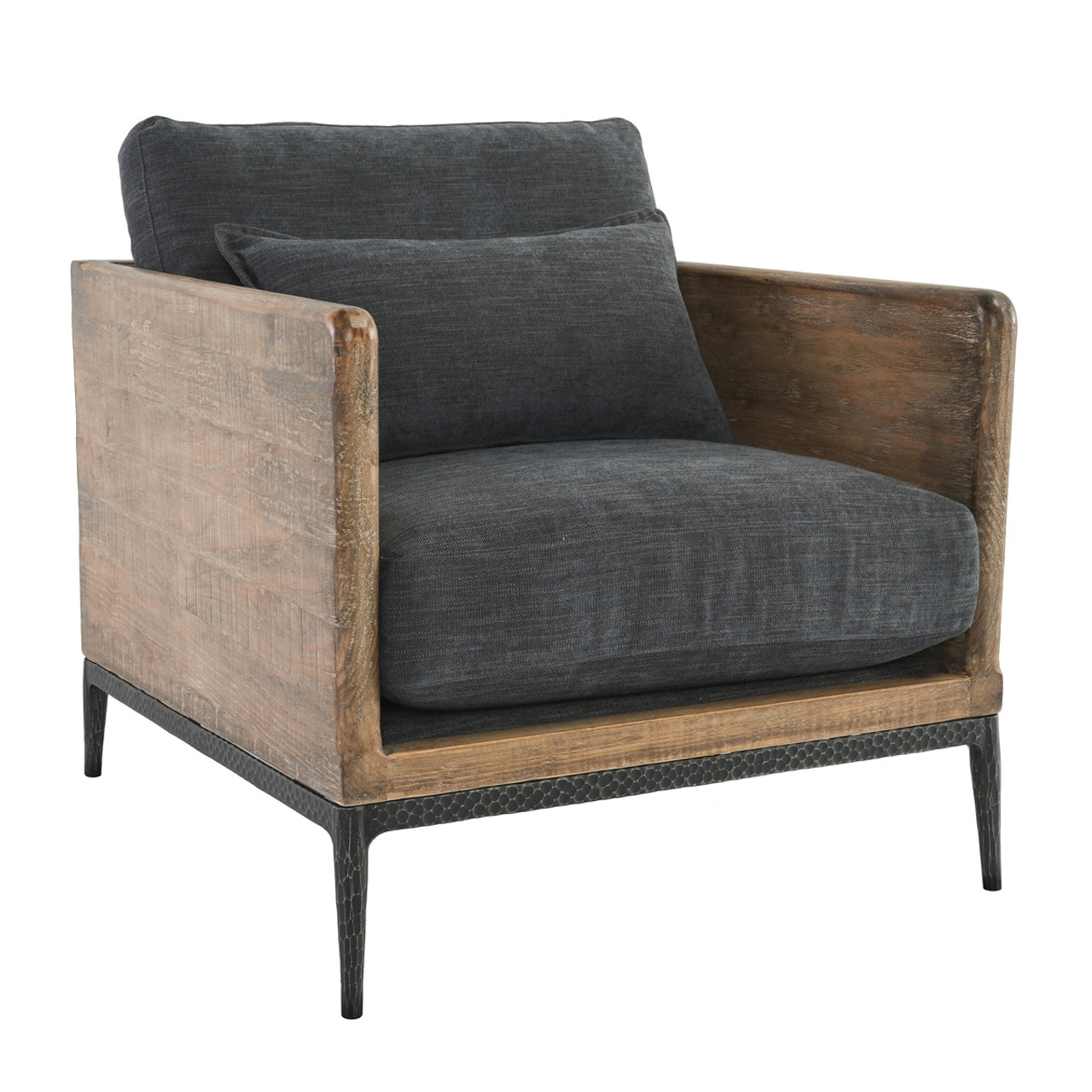 Emmy Reclaimed Wood Accent Chair Navy Zin Home Emmy Reclaimed Wood Accent Chair Navy Zin Home