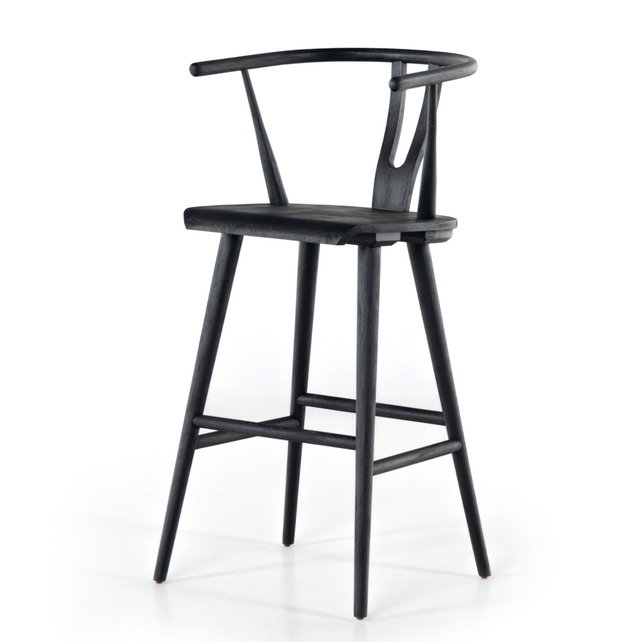 Cecelia Matte Black Bar Stool