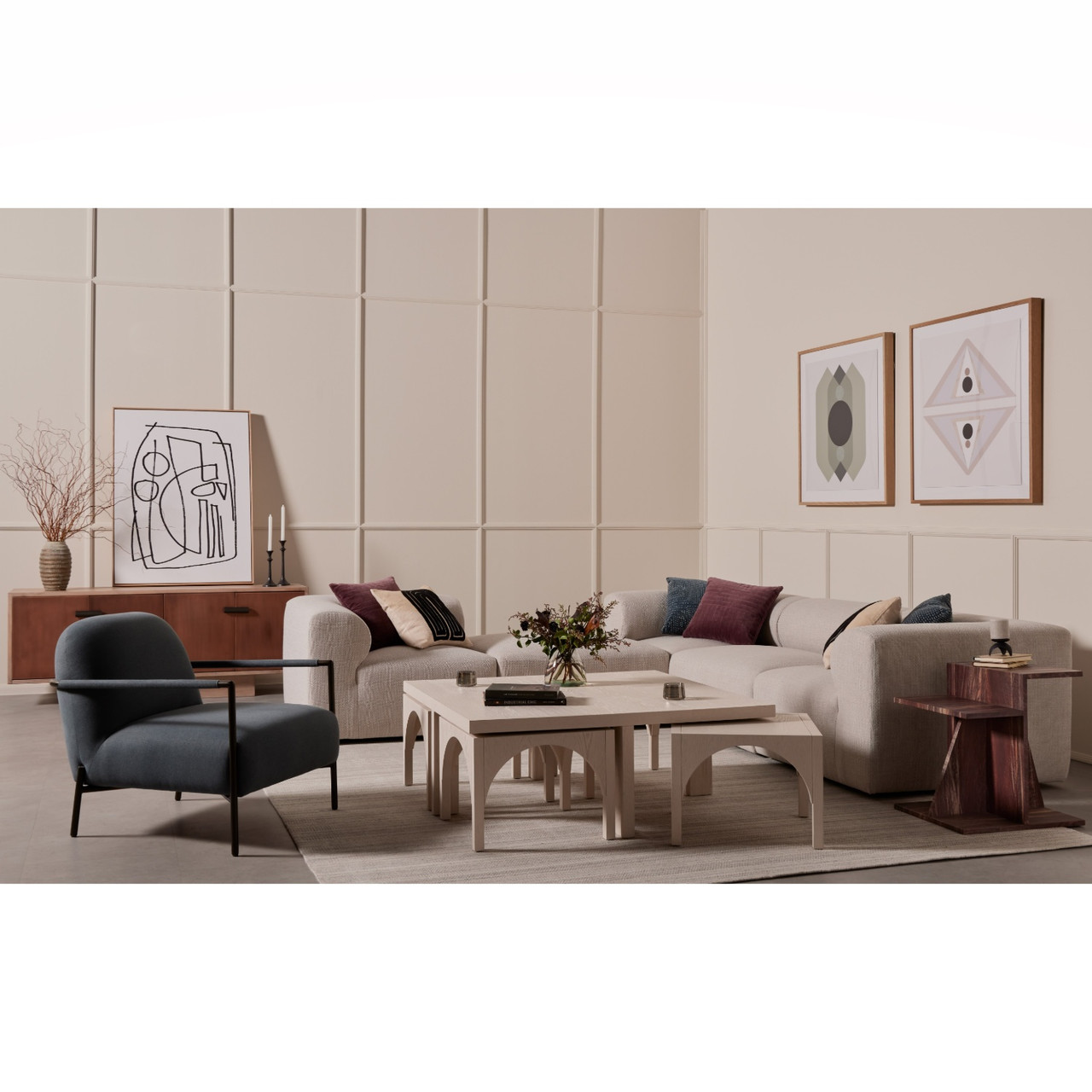 Ollie Arm Chair Zin Home Fourhands