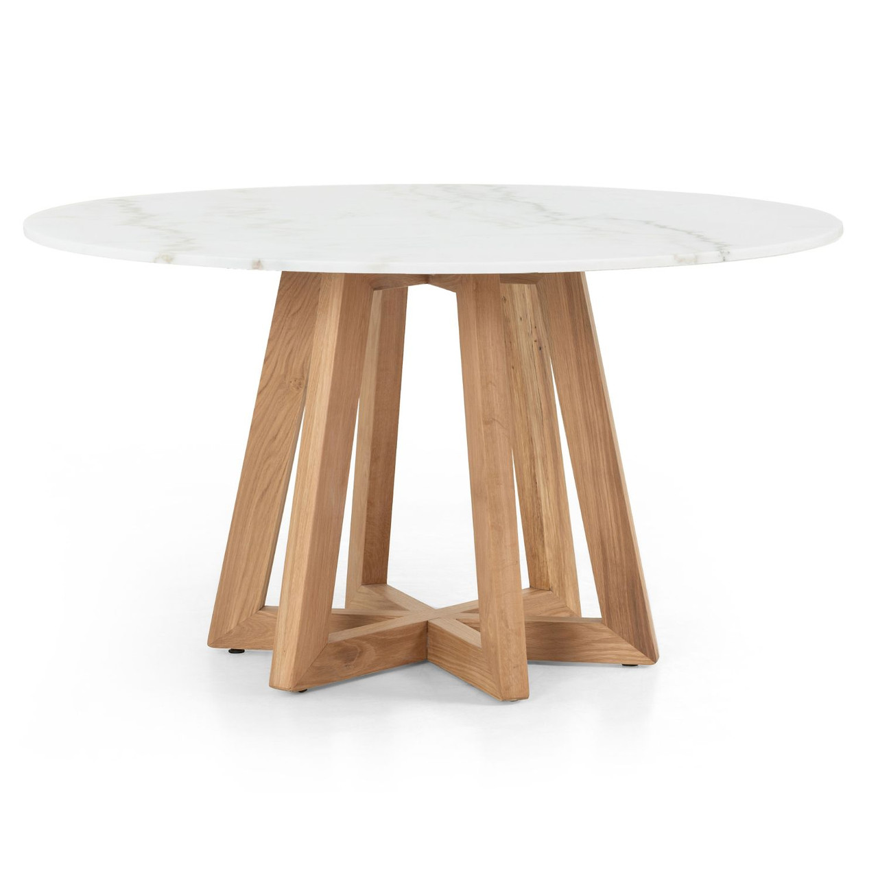 Creston White Marble Round Dining Table 55 Zin Home
