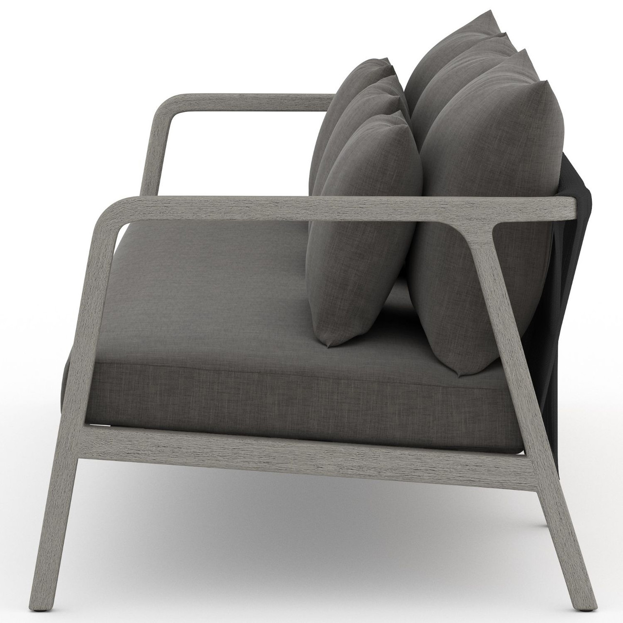 Numa Weathered Grey Outdoor Sofa Zin Home Fourhands