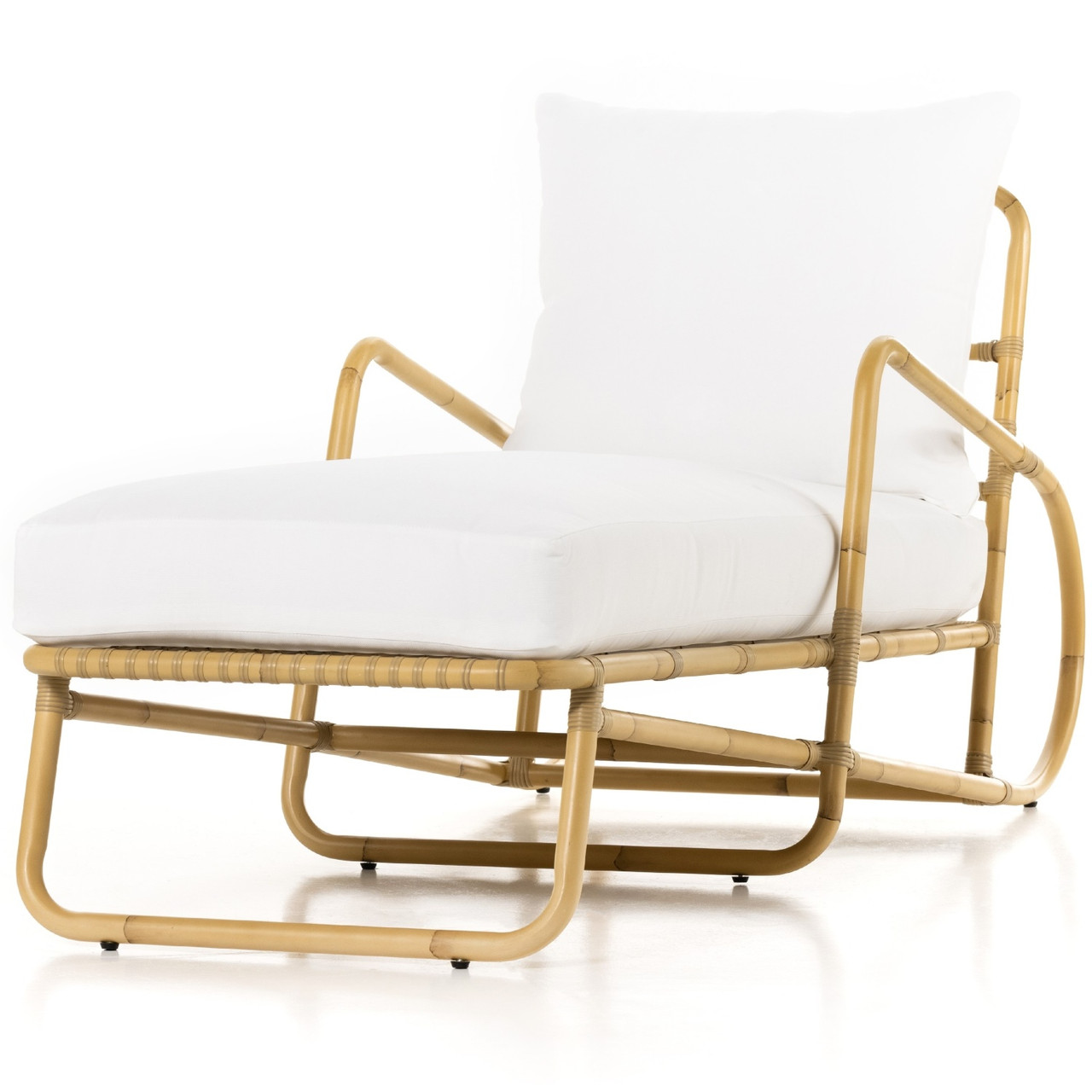 Riley Faux Rattan Outdoor Chaise Zin Home Fourhands