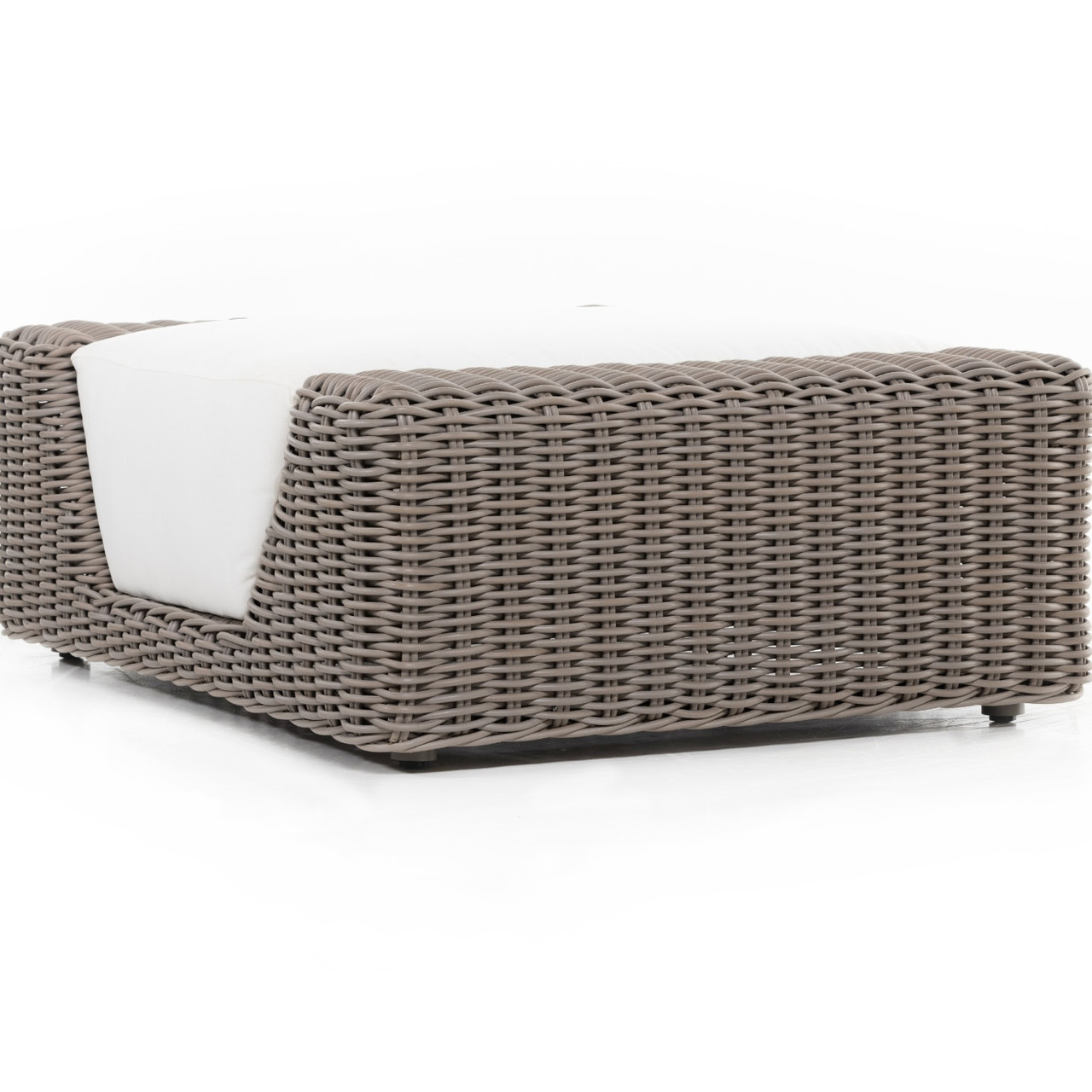 Como Natural Woven Outdoor Ottoman | Zin Home - Fourhands