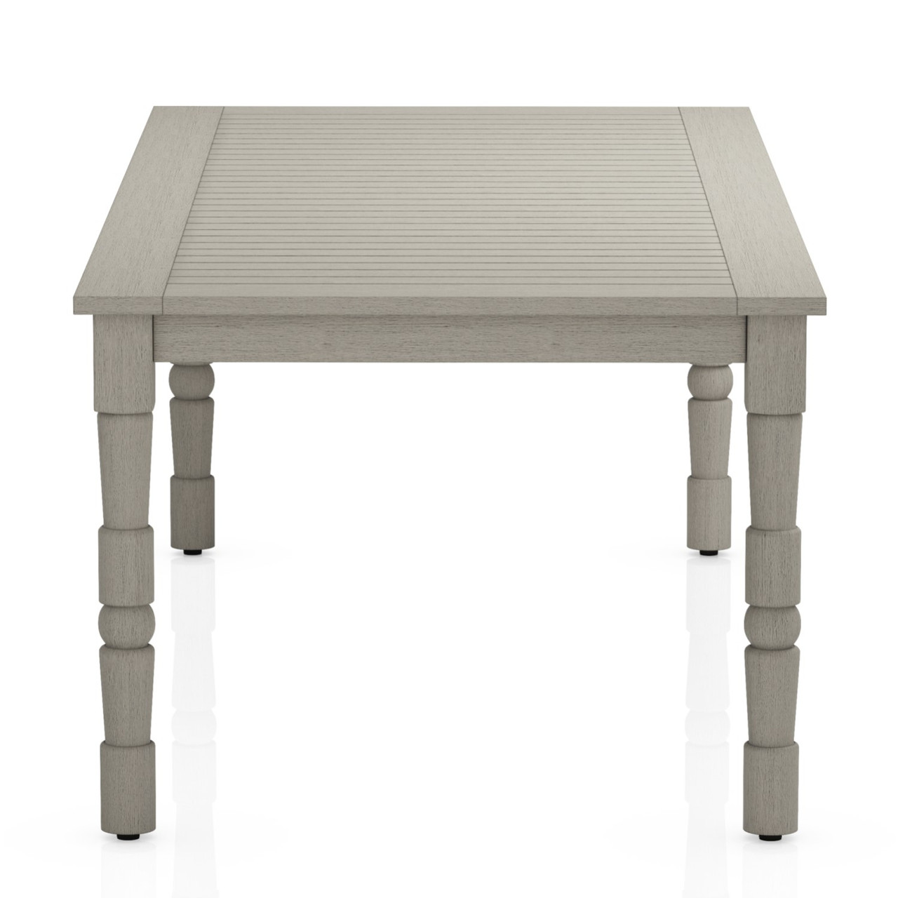 Waller Grey Teak Outdoor Dining Table Zin Home