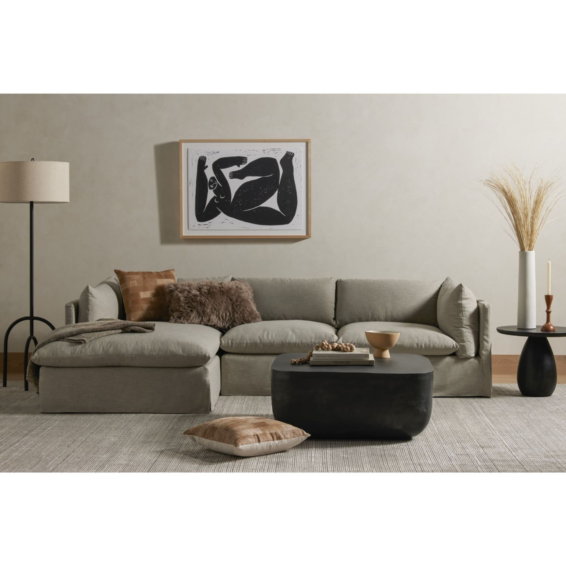 Habitat Valley Nimbus 2 Piece LAF Sectional 115" Zin Home Four Hands
