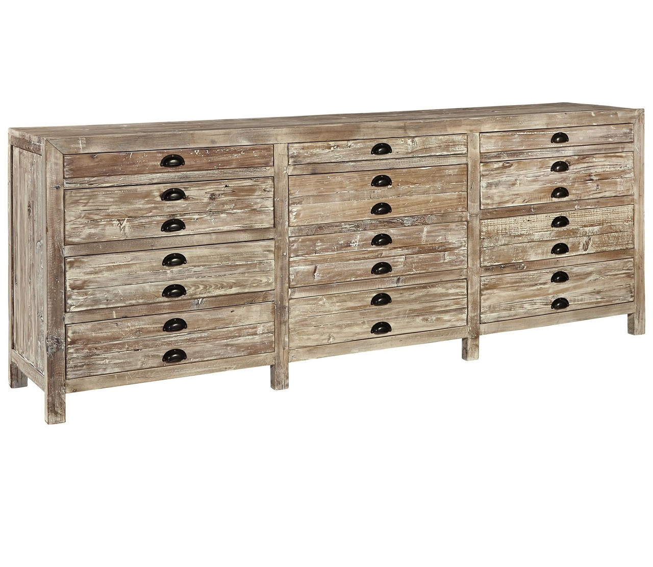 Apothecary Reclaimed Wood 12 Drawer Storage Chest Zin Home