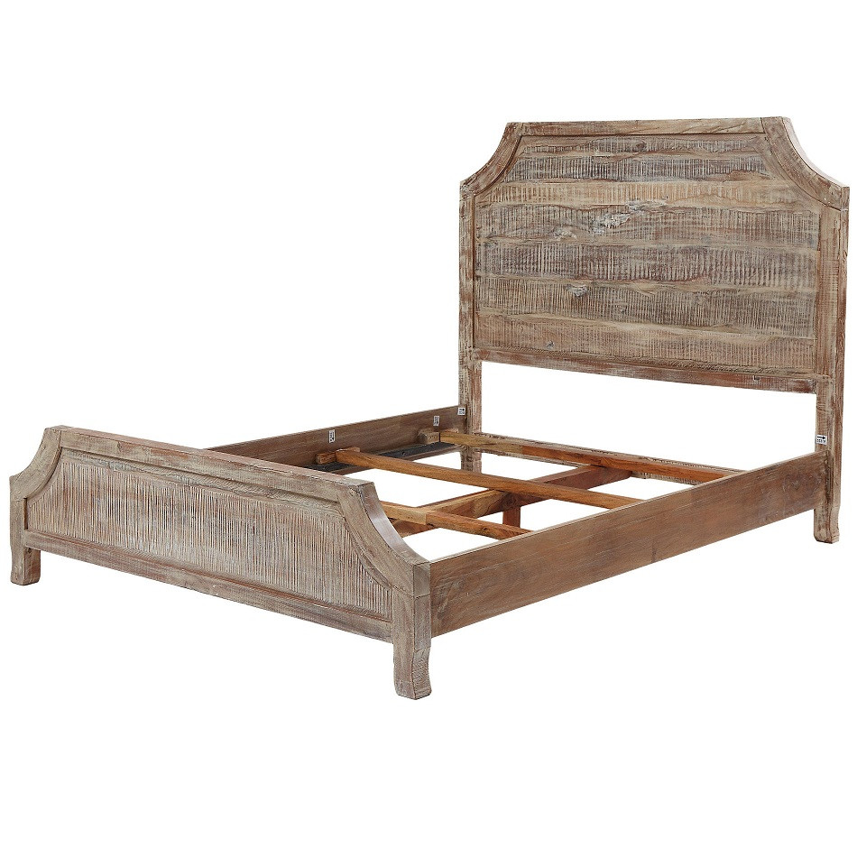 Reclaimed Wood Aria Queen Bed Rustic Grey Zin Home
