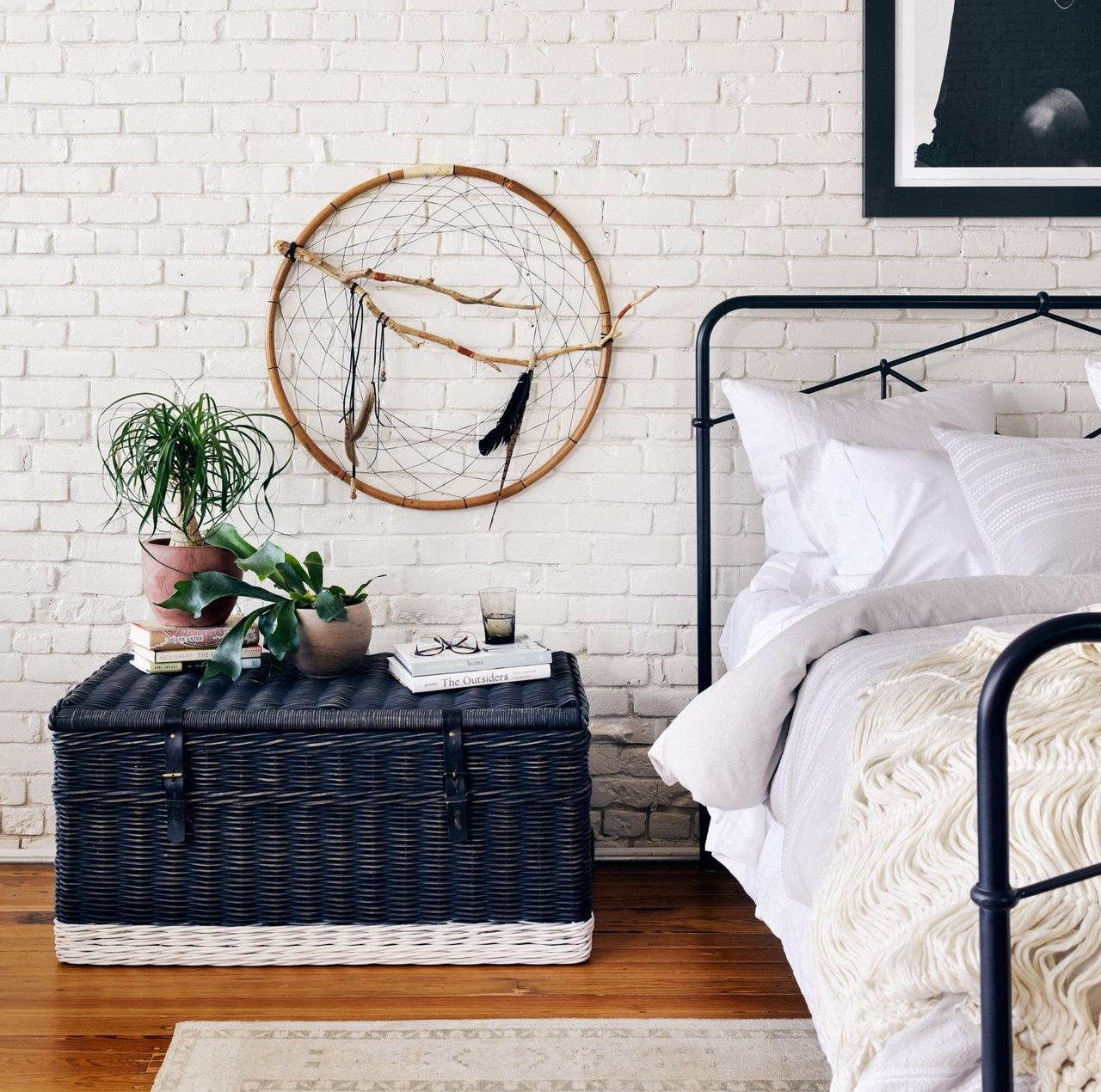 Piper Vintage Black Iron King Platform Bed Zin Home