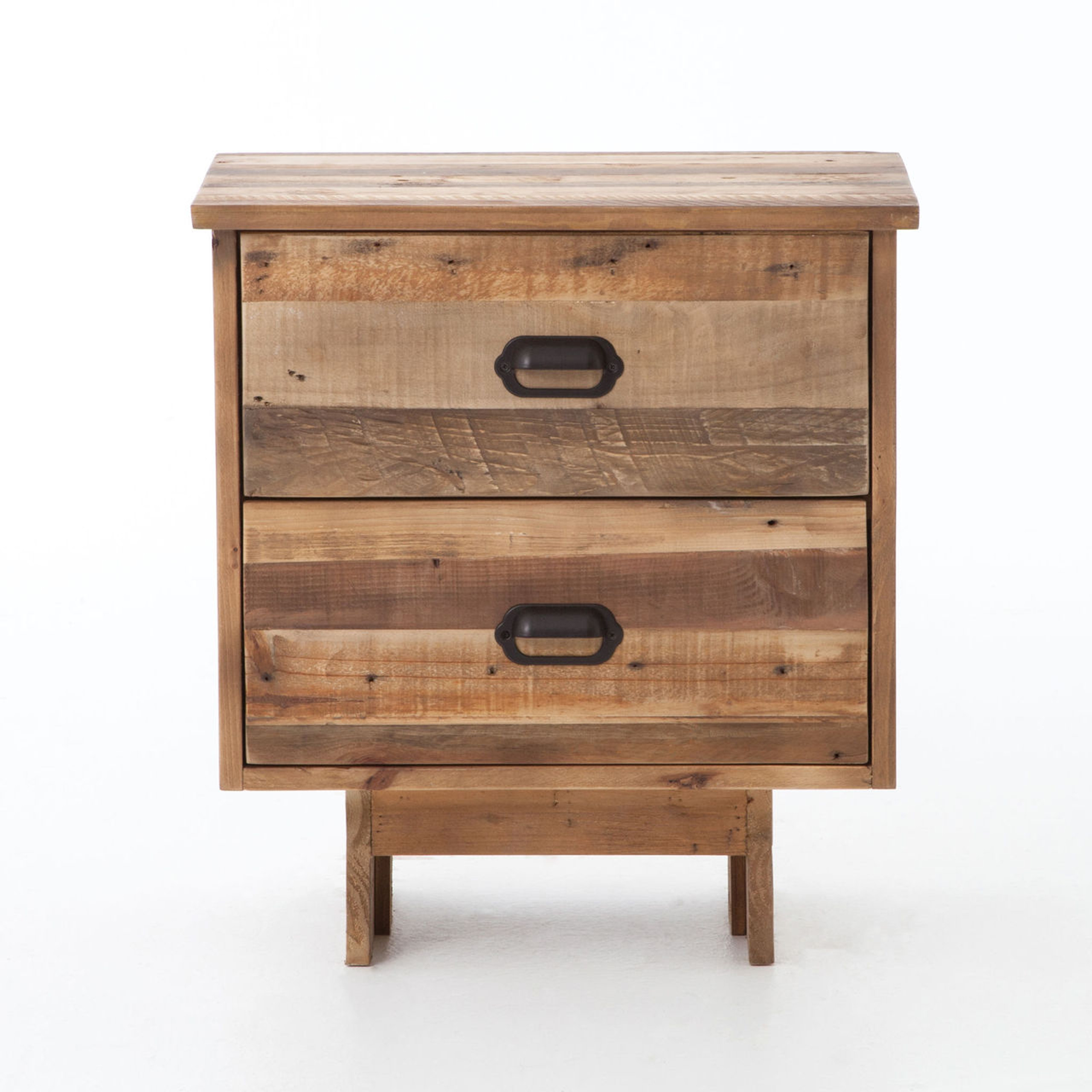 Angora Reclaimed Wood 2 Drawer Nightstand | Zin Home
