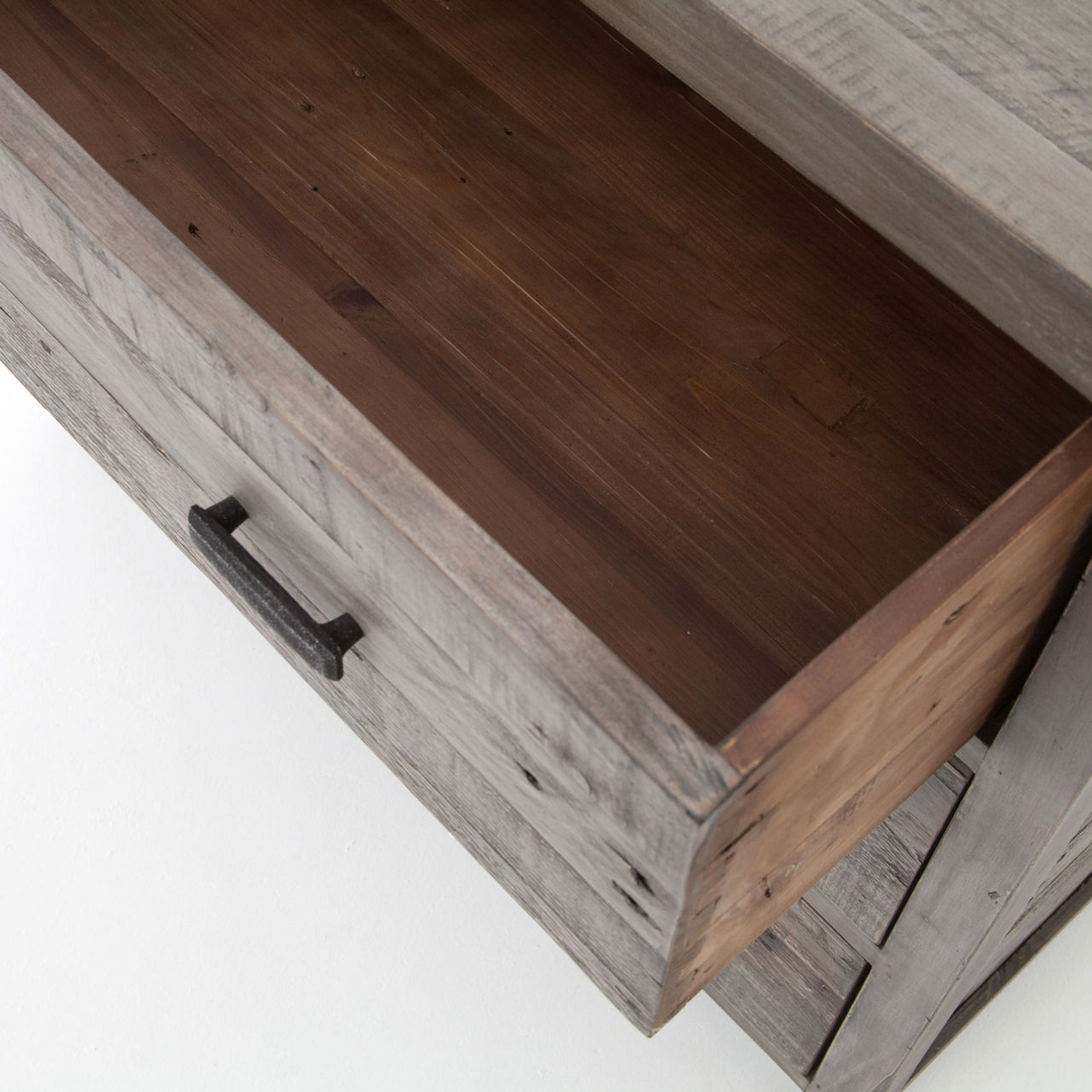 Caminito Grey Reclaimed Wood 3 Drawers Chest Cabinet Zin Home