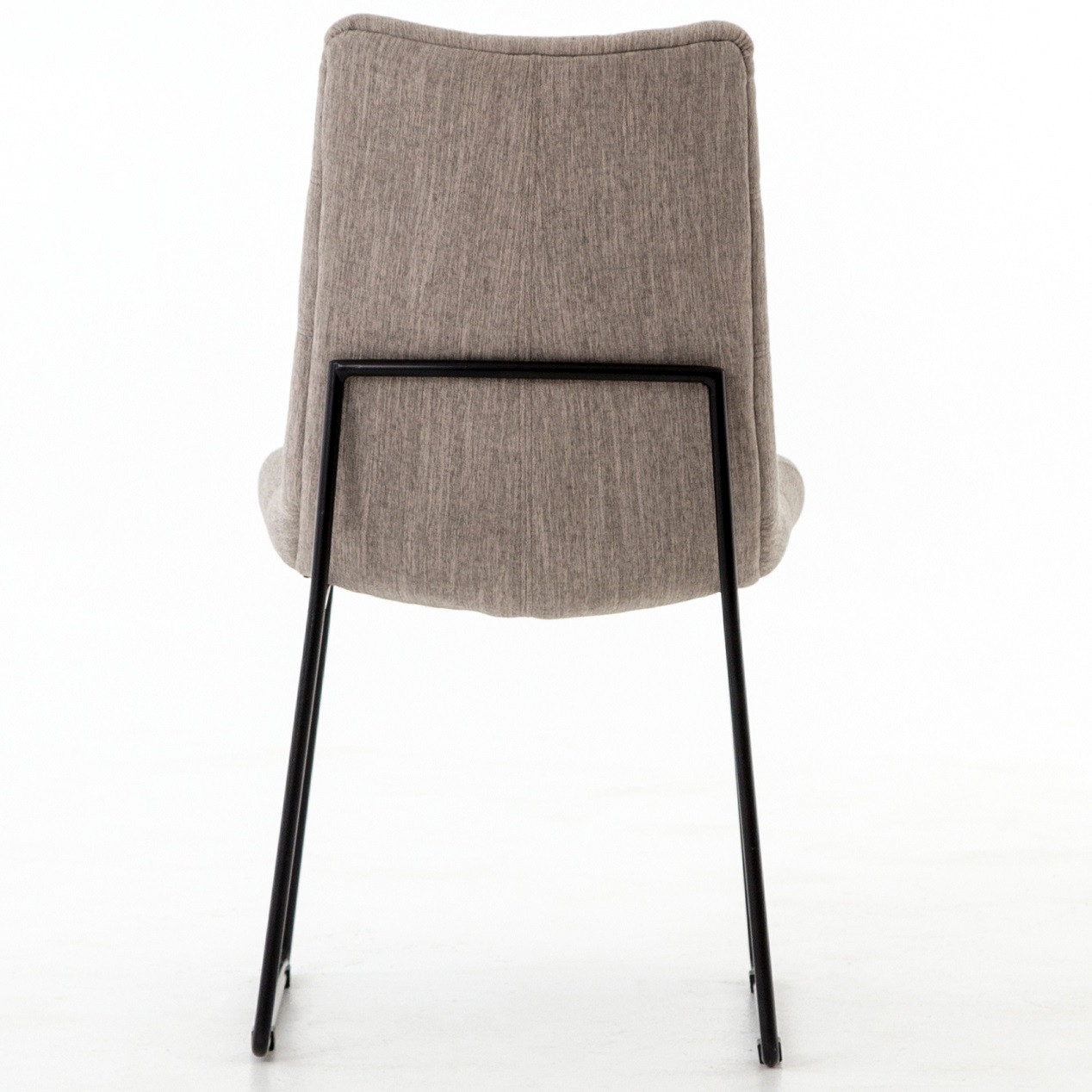 Camile Black Iron Leg Dining Chair Savile Flannel Zin Home