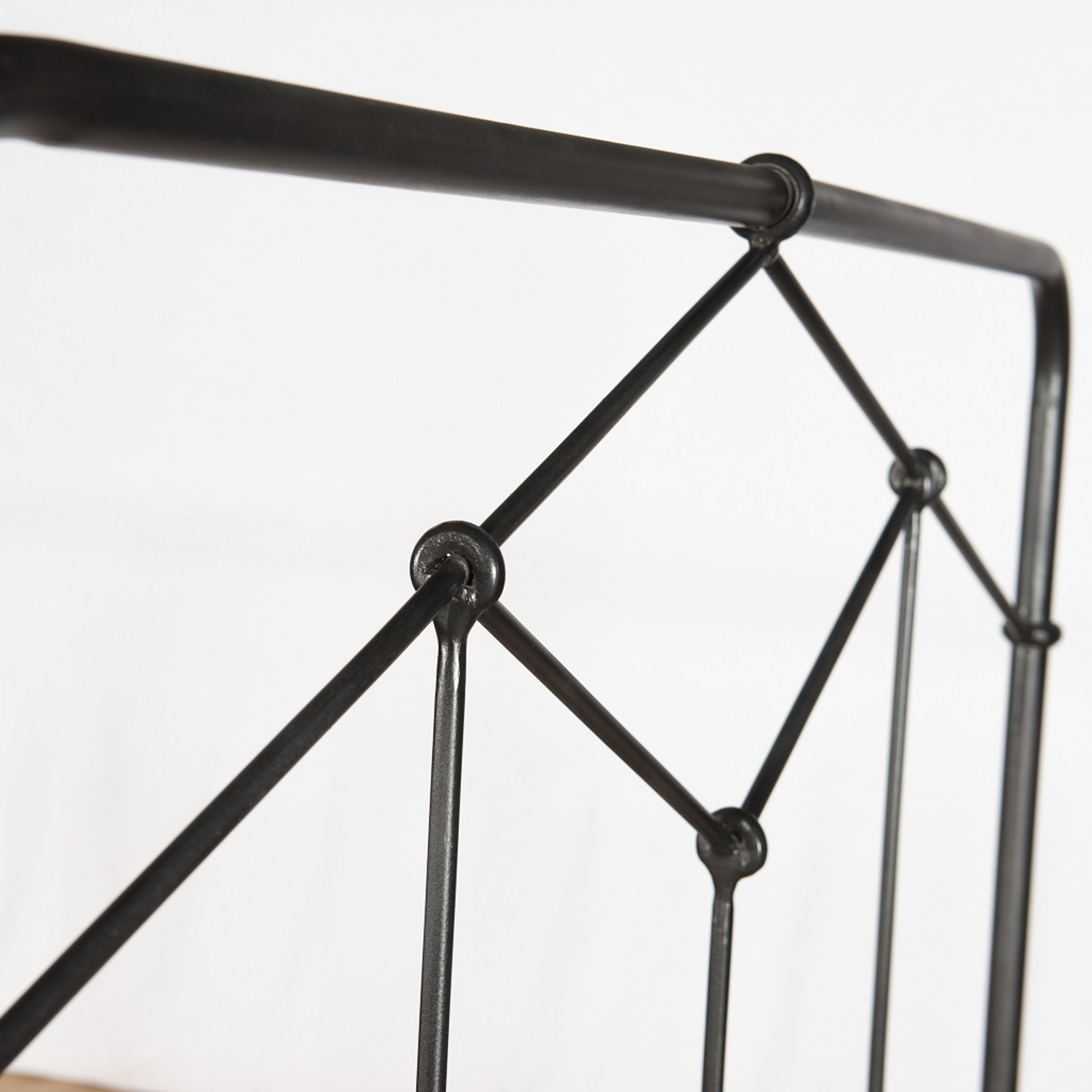 Piper Vintage Black Iron King Platform Bed Zin Home