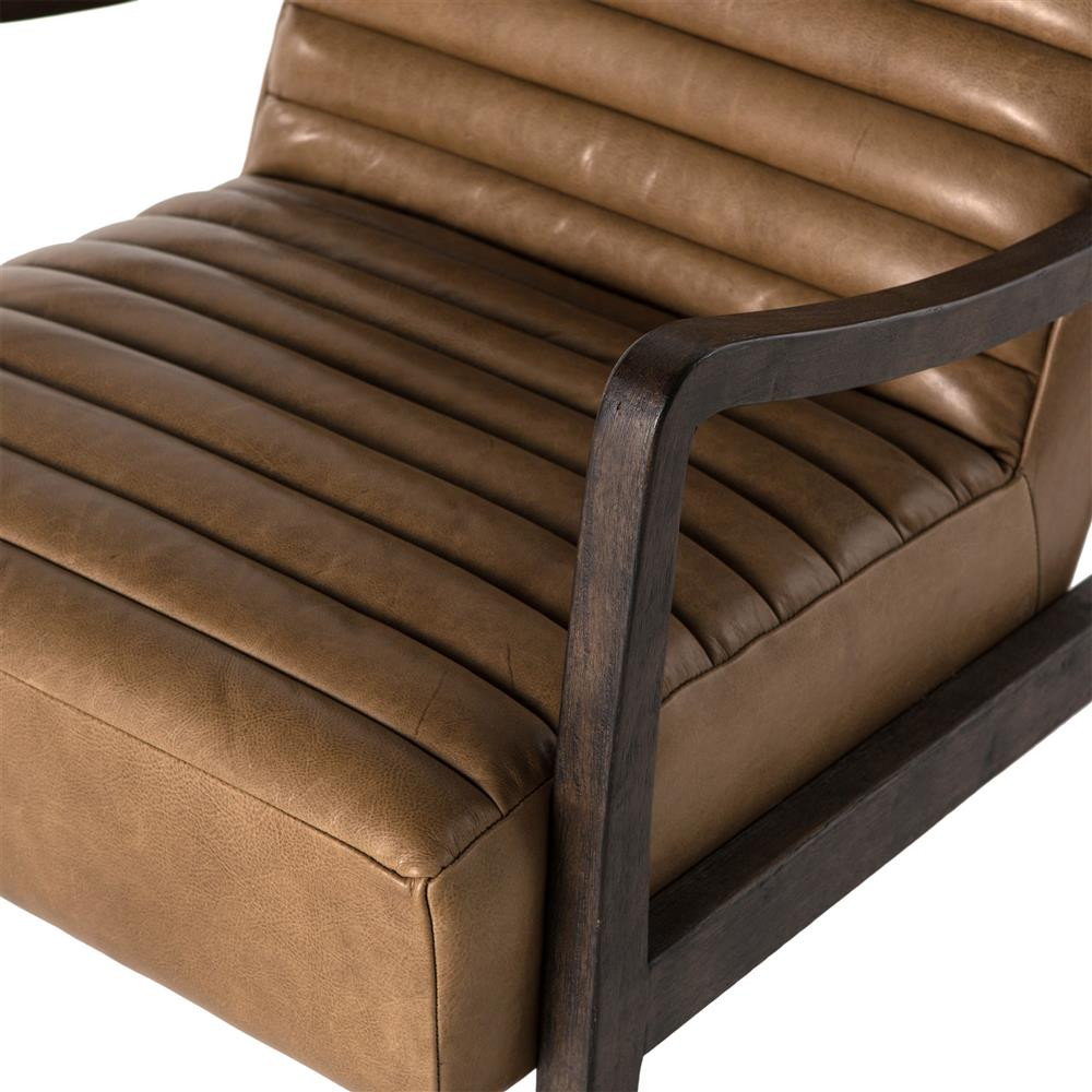 Chance Modern Camel Leather Lounge Chair Zin Home