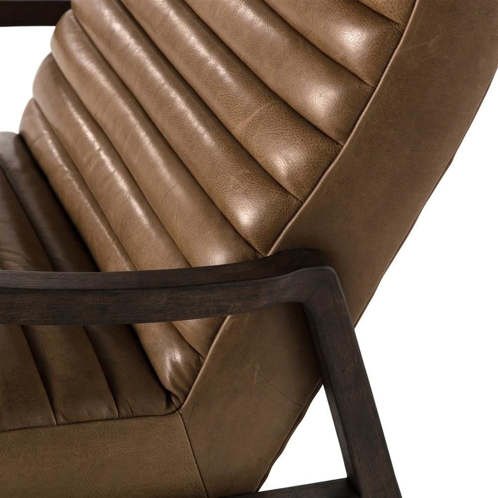 Chance Modern Camel Leather Lounge Chair Zin Home