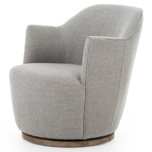 Aurora Gibson Silver Swivel Chair