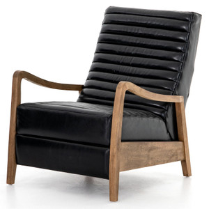 Chance Dakota Black Leather Recliner