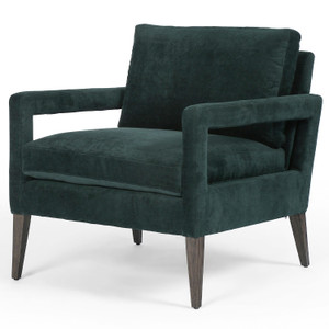 Olson Emerald Worn Velvet Chair