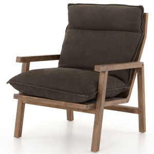 Orion Nubuck Charcoal Leather Chair