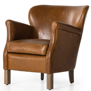 Wycliffe Vintage Soft Camel Leather Chair
