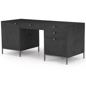 Trey Executive Desk 70"- Black Wash