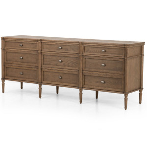 Maison Toasted Oak 9 Drawers Dresser 85"