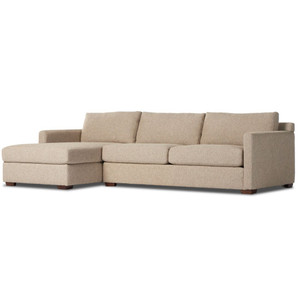 Hampton Sand Upholstered LAF Slipcover Sectional