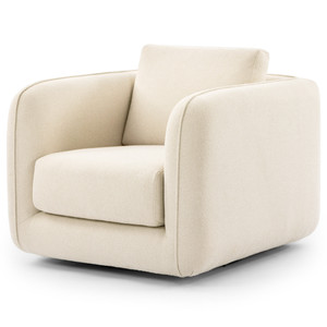 Malakai Oatmeal Upholstered Swivel Chair