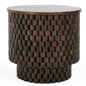 Norwood Solid Wood Round Side Table 25"