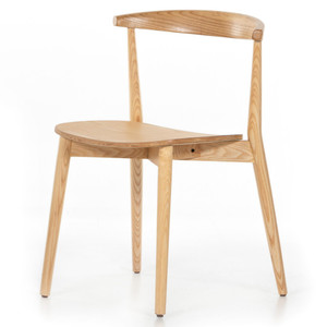 Pruitt Light Brown Wooden Dining Side Chair