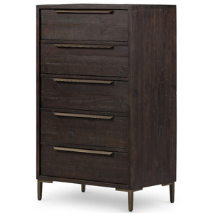 Wyeth Dark Reclaimed Wood 5 Drawer Dresser