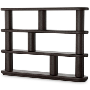 Luciana Ebony Oak Veneer Bookcase