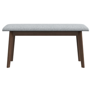 Carlos Fabric Upholstered Solid Wood Bench 47" - 47"