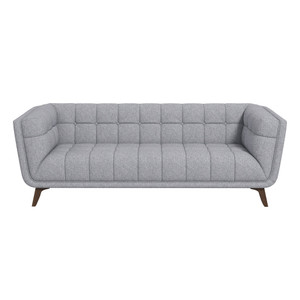 Addison Large Light Gray Fabric Sofa - 86"