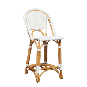 White Leroy Counter Stool - 24'