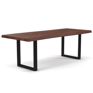 Brooks Dining Table U Base 40" x 116" Americano Top - Black Base