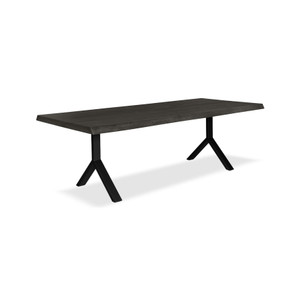 Brooks Dining Table Y Base 40" x 116" Ebonized Top - Black Base
