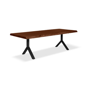 Brooks Dining Table Y Base 40" x 92" Americano Top - Black Base